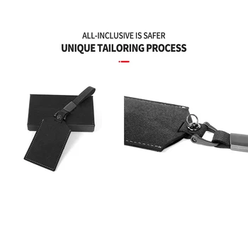 

Cover Car Key Case Protection 1pc Holder Ring Leather For Tesla Model 3