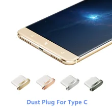 Металлические заглушки от пыли типа C для телефонов Xiaomi Mi5 Mi6 huawei P9 P10 usb type C зарядное устройство заглушка