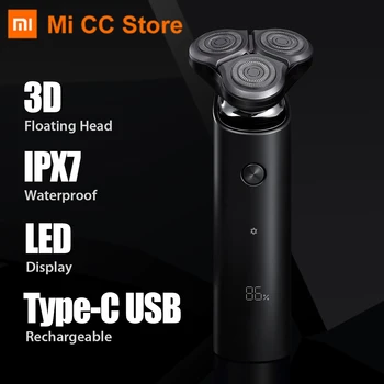 

Xiaomi Mijia Electric Shaver S500 IPX7 Waterproof Men Razor Beard Trimmer 3 Head Dry Wet Dual Blade Comfy Clean LED Display