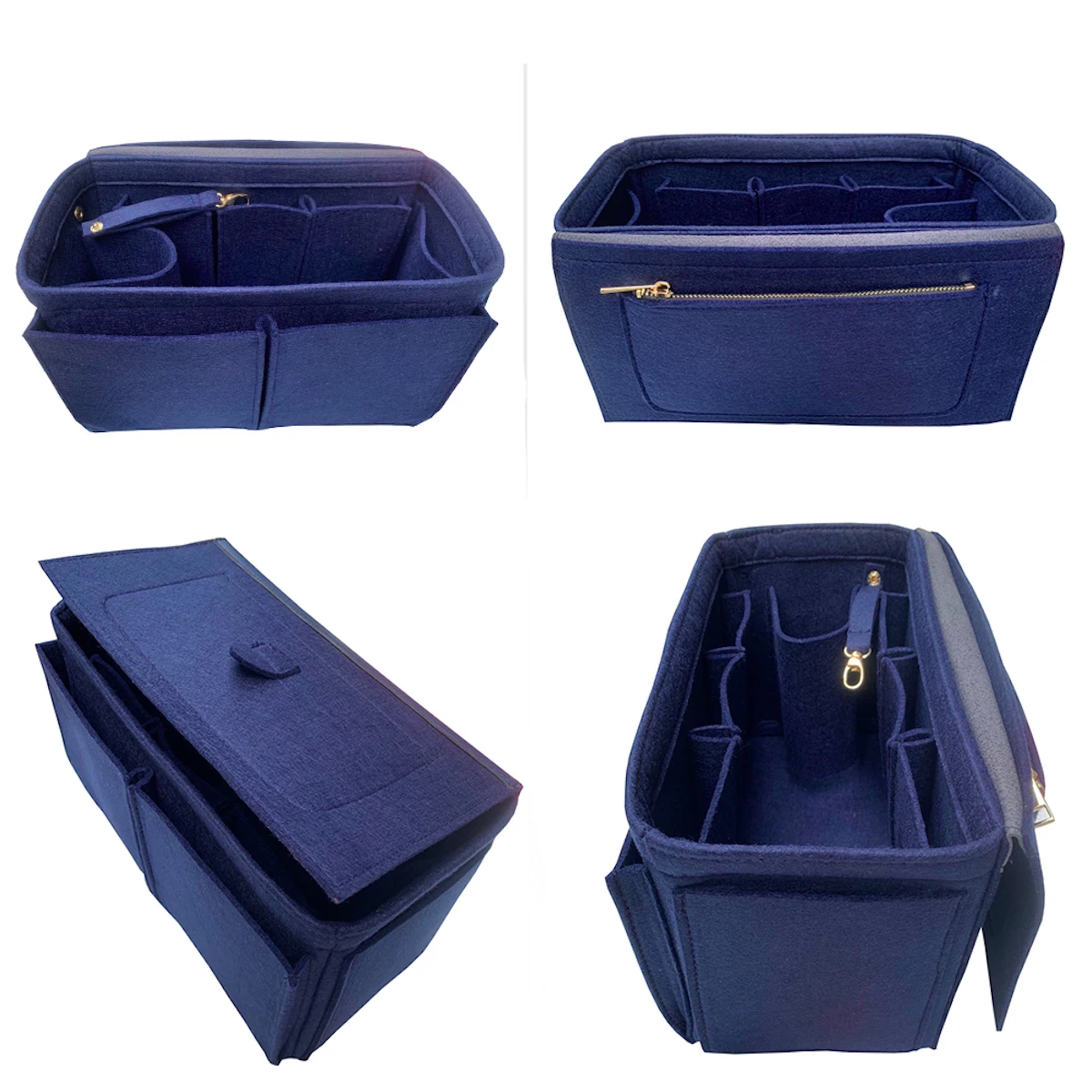 For Book Tote Small Large-Purse Organizer Insert-Anti-Theft Multifunction With Flip/Premium 3MM Felt Handmade/21 Colors