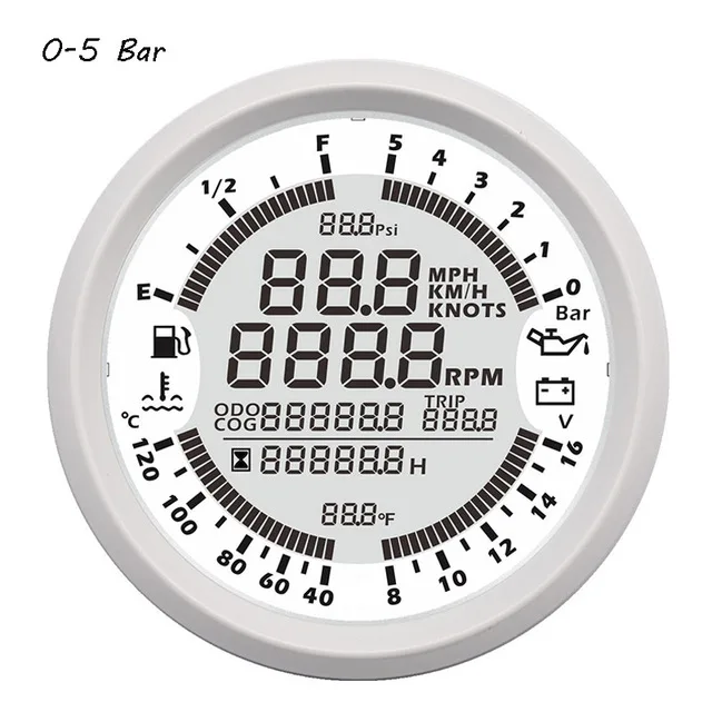 GPS датчик скорости 85 мм 6 в 1 0 10 бар|Тахометры| |