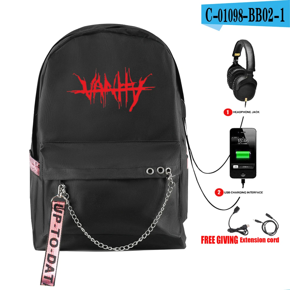 Juice Wrld рюкзак, модный рюкзак с принтом звездного неба, рюкзак для ноутбука, USB многофункциональный рюкзак для путешествий, софтбэк рюкзак - Цвет: black