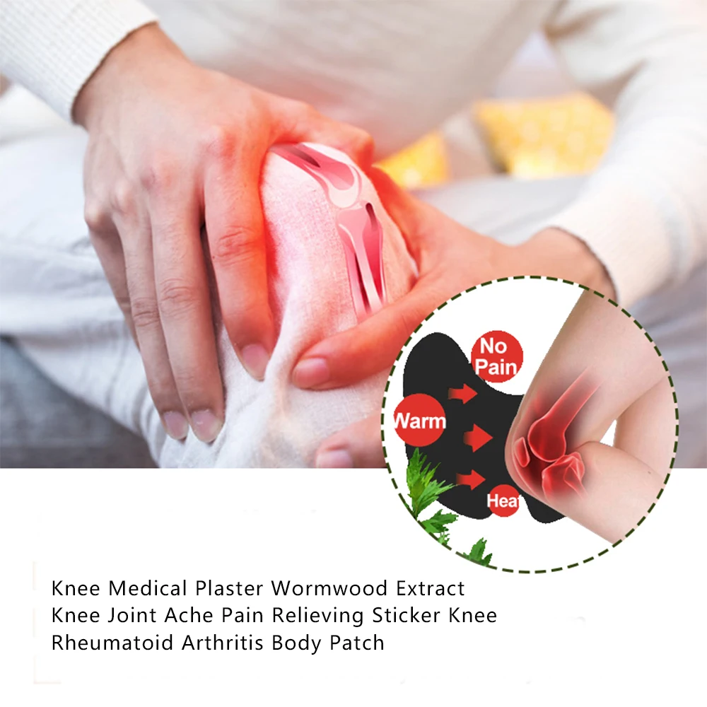 

12pcs/Lot Knee Joint Herbal Medical Plaster Wormwood Extract Ache Pain Relieving Sticker Knee Rheumatoid Arthritis Body Patch