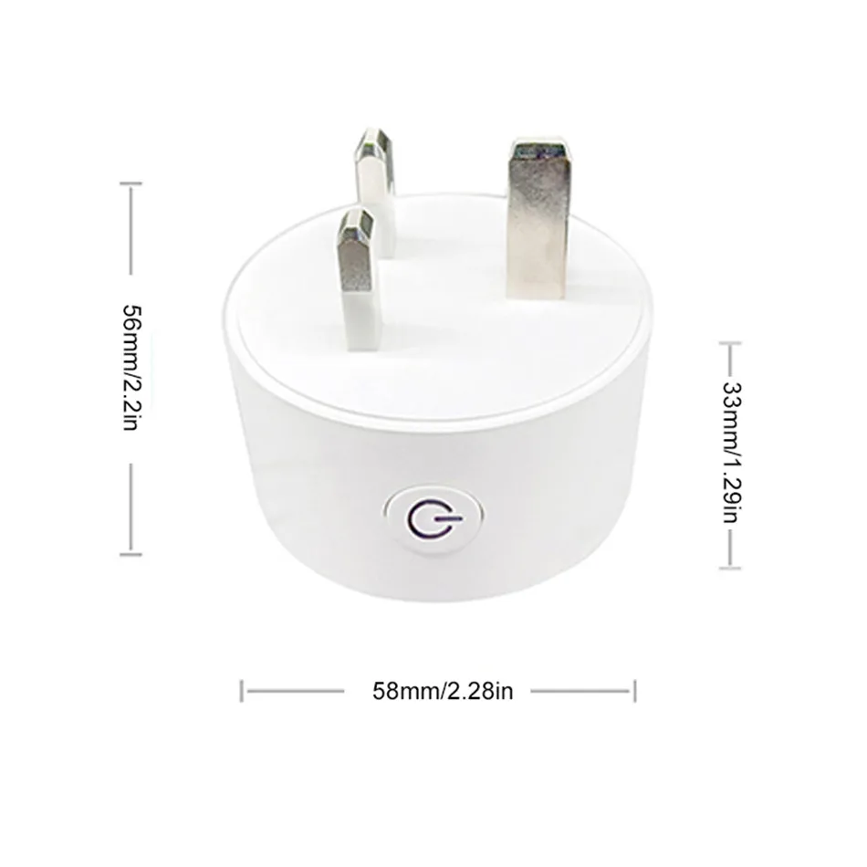 VOGIGO Smart WiFi UK Plug Home Enchufe розетка переключатель приложение пульт дистанционного управления для Amazon Google UK