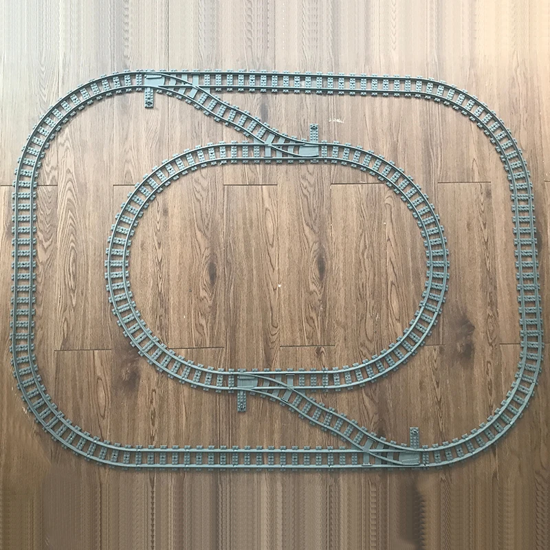 

Legoes City Trains Track Straight Curved Rails Building Blocks Kits Bricks Model Kids Classic Train Toys For Children Gifts