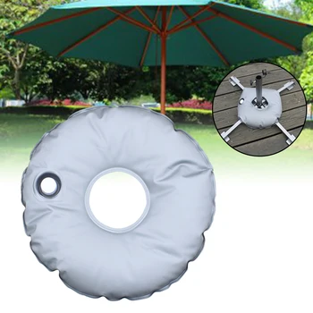 

Water Weight Bag Grey Umbrella Base 7L Outdoor Supplies Foldable Portable Tools Accessories Round PVC Patio Beach Flag Stand
