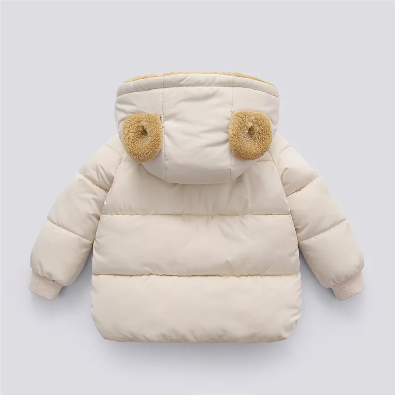 WENDYWU/Детское пальто для девочек; зимнее плотное теплое пальто на молнии с капюшоном для маленьких мальчиков и девочек верхняя одежда; пальто для девочек