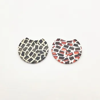 

New Arrival! 30x37mm 50pcs Acetic Acid Round Charm for Earrings DIY Making Parts,Jewelry Accessories Findings & Components