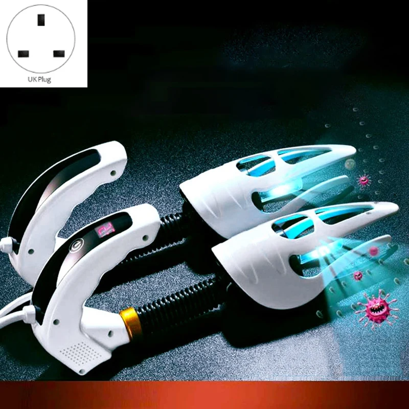 

Electric Shoe Dryer Deodorant UV Shoe Sterilizer LED Screen Timer Press Switch Shoe Dryer UK Plug