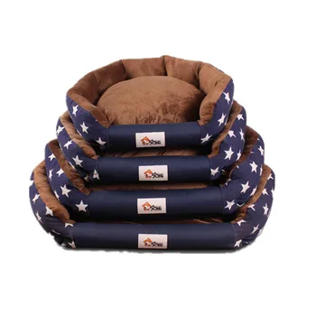 

M/L/XL Dog Bed Warming Kennel Pet Comfortable Plush Rim Cushion Waterproof Nonslip Bottom Dog Beds for Large Small Dogs House