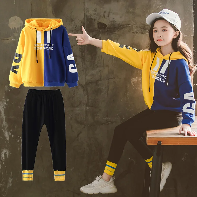 

Fashion Girls Clothes Set Teen Girls Tracksuit Spring 2019 Autumn Long Sleev 2pcs Children Suits Little Girl Sets 8 10 12 years