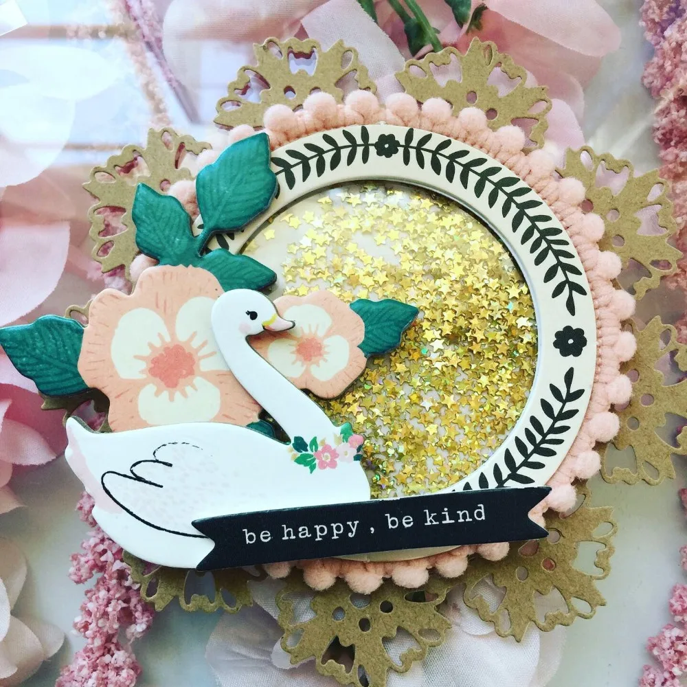 

VYUTXA Flower Wreath Metal Cutting Dies Stencils for Scrapbooking/photo album Decorative Embossing Paper Cards