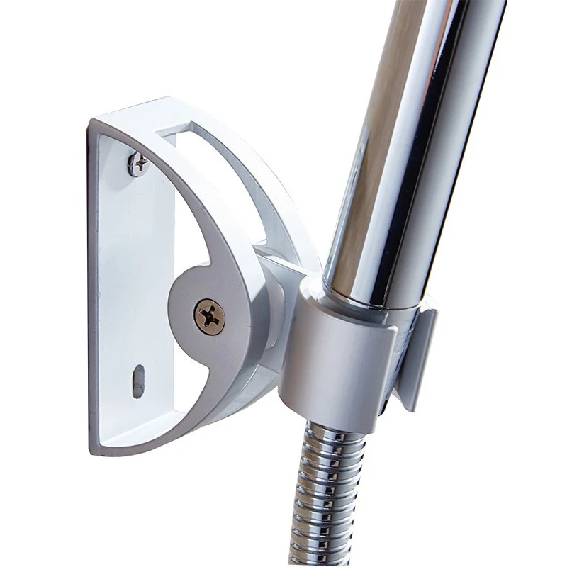 Handheld Shower Head Holder Bathroom Wall Mounted Aluminum Drilling Bracket Suction Cup Shower Holder