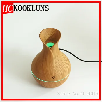 

Christmas Gift Electric humidifier aroma oil diffuser ultrasonic wood air humidifier USB cool mist maker lights for home office