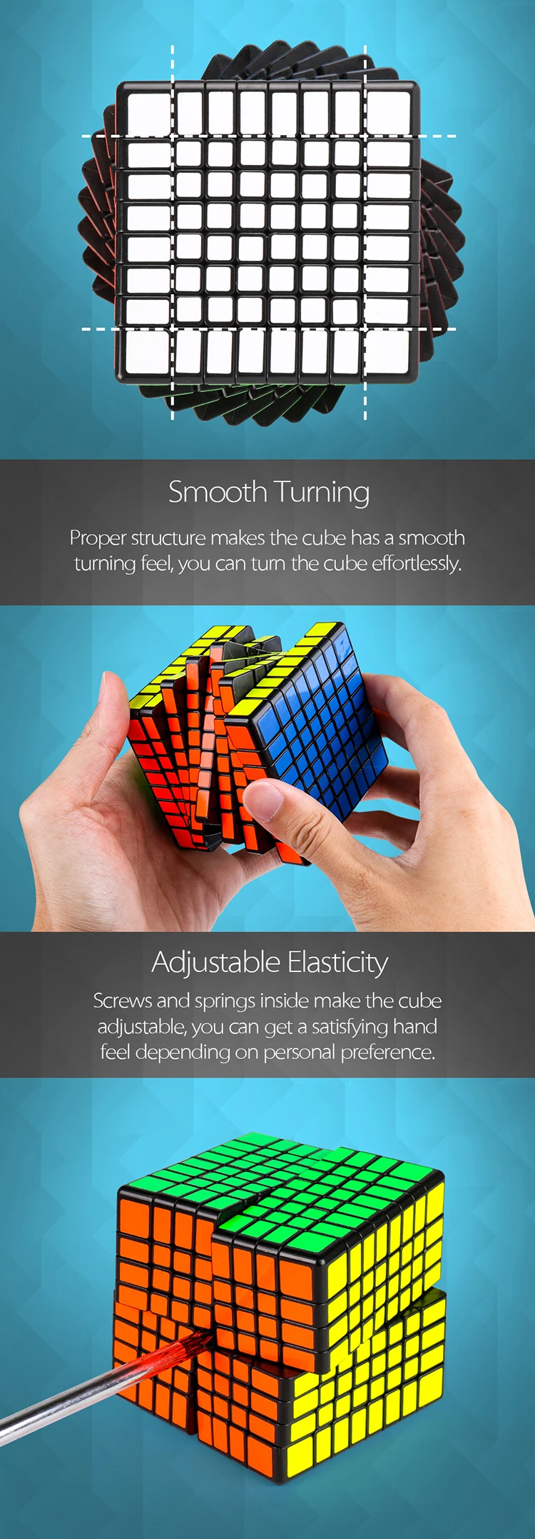MOYU Meilong 8x8x8 Магический скоростной Куб 8 слоев stickerless cubo Magico Cubing классная головоломка кубики профессиональные игрушки для детей