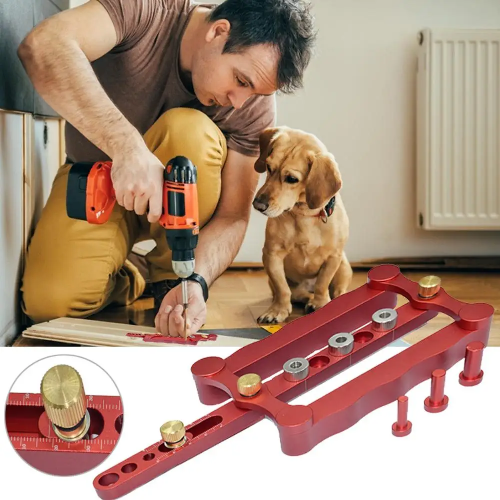 

17Pcs/Set Self Centering Doweling Jig Kit Punch Locator Dowel Jigs Drill Guide Drilling Positioner For Woodworking Joinery