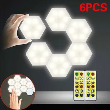 

DIY wall cabinet lamp novel with remote control infrared night light household hockey lamp with remote control LED night light