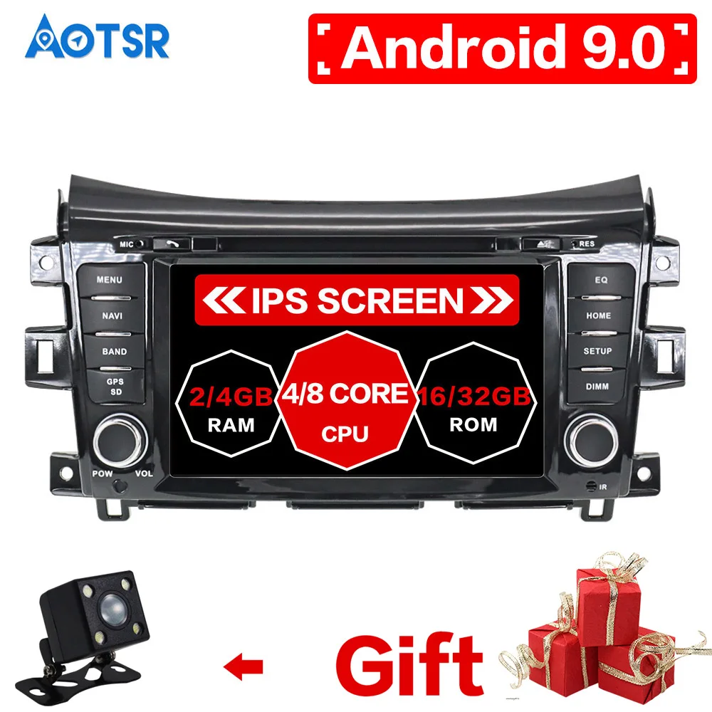 Android 9,0 автомобильный dvd-плеер для NISSAN NP300 Navara 2014 + Автомобильный gps карта навигационный медиаплеер мультимедийная лента видеоплеер Радио