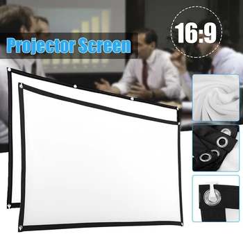 

2020 Portable Projector Screen Curtain 100 Inch 16: 9 Soft Projector Curtain Front Rear Projection Film Curtain For Home Outdoor
