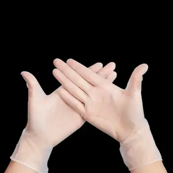 

Hot Sale100/200/300 Pcs Disposable 9 Inch Pvc Transparent Gloves Anti-Puncture Ability Tapered Cuffs Anti-Bacterial Penetration