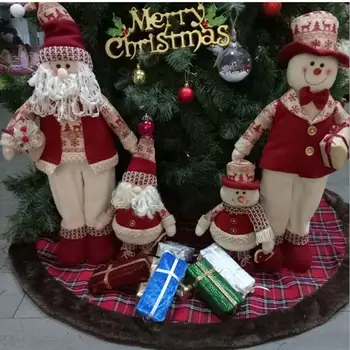 

Cloth Beautiful Skirt Base Christmas Ornament Soft Indoor Floor Mat Home Decor Market Party Santa Claus