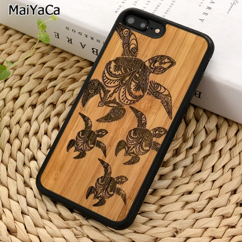 Чехол MaiYaCa из натурального бамбукового дерева для телефона iPhone X XR XS 11 12 13 Pro MAX 5 6 6S 7