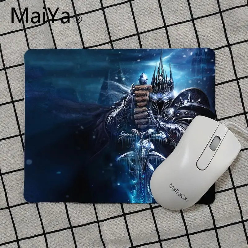 Maiya высокое качество World Of Warcraft Lich King красивый коврик для мышки в стиле аниме подставка под руку мышь - Цвет: No Lock Edge25x29cm