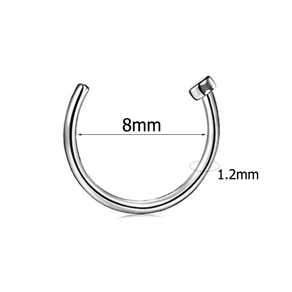 Piercing Wholesale 2PC Surgical Steel Segment Rings Ear Tragus Cartliage Orelha Helix Lip Labret Tongue Nose Septum Body Jewelry