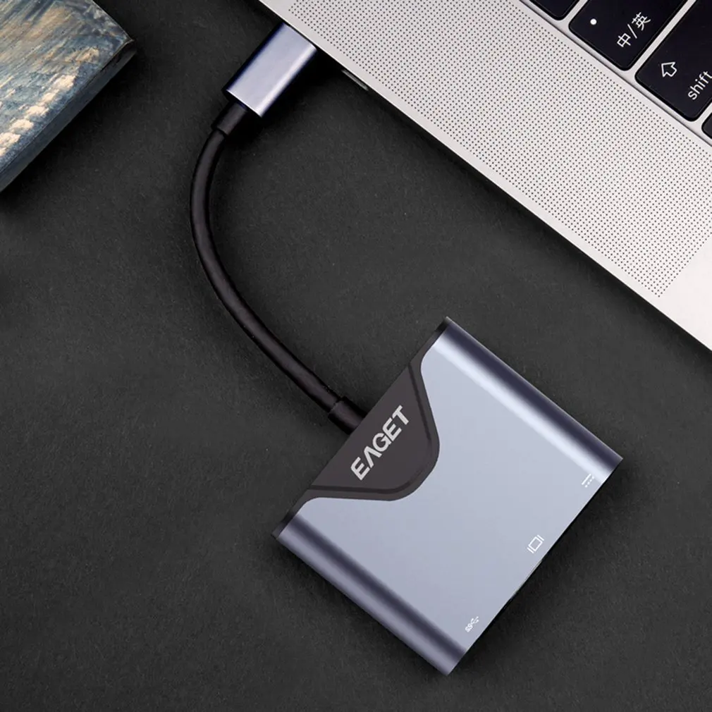 3 в 1 type-C USB HDMI Кабель-адаптер конвертер внешняя Видео Графика расширение для ноутбуков компьютеров телевизоров