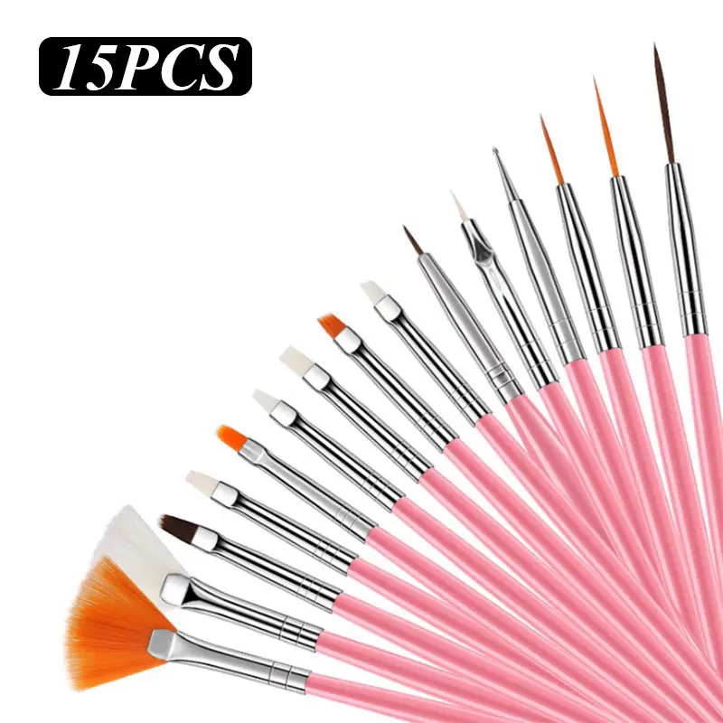 Mobray Acrylic Nail Art UV Gel Brush Design Tip Painting Drawing Carving Dotting Pen FlatFan Liner Acrylic Painting Tool Mobray Acrylic Nail Art UV Gel Brush Design Tip Painting Drawing Carving Dotting Pen FlatFan Liner Acrylic Painting Tool