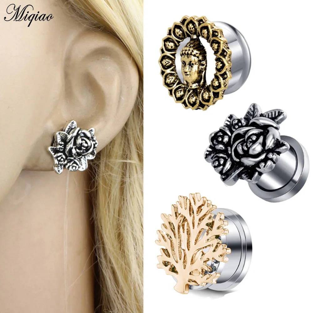 

Miqiao 6pcs Stainless Steel Ear Plug and Tunnels Piercing Body Jewelry Ear Stretchers Expander6-16mm