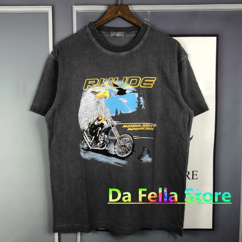 RHUDE Eagle Logo T shirt 2021SS New Men 