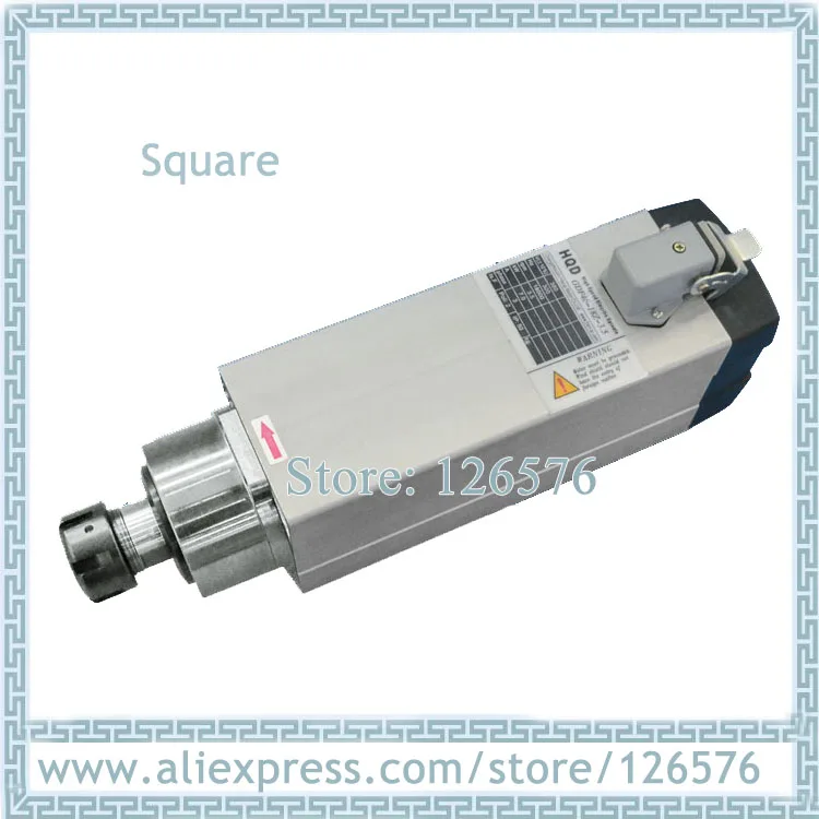 SQUARE AC220V GDF60-18Z/7,5 18000 кВт ER32 об/мин 4 керамические подшипники большой мощности гравировальный шпиндель квадратной формы с воздушным охлаждением мотор шпинделя - Цвет: SQUARE AC220V