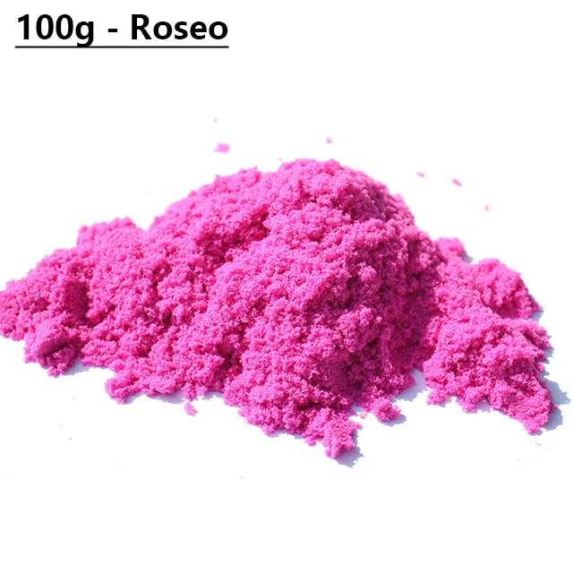 100g-Roseo Sand 100 г/компл. песка клей для Slime глина Новинка пляжные игрушки модель песка глины динамический волшебные игрушки для песка для носки в подарок на Рождество для детей - Цвет: 100g-Roseo Sand