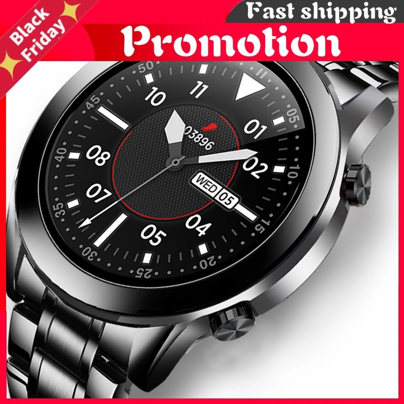 US $114.10 2020 Steel Band Smart Watch Men Full Touch Screen Sports Fitness Watch Waterproof Bluetooth For Android Ios Smartwatch Mens