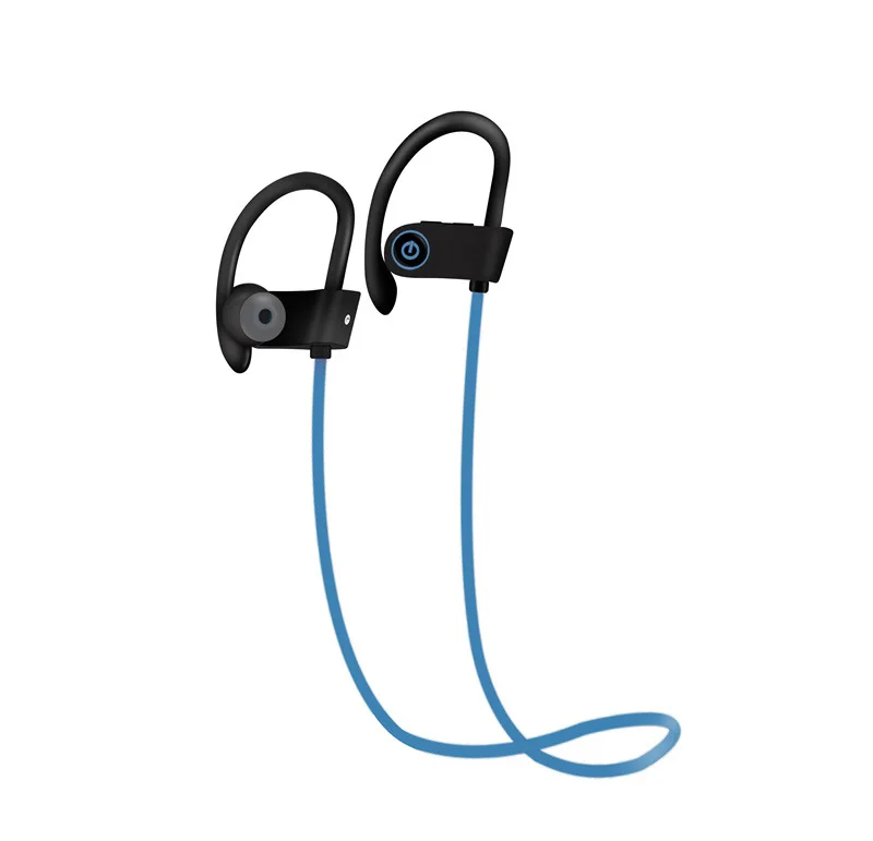 Беспроводные bluetooth-наушники без капли, спортивные водонепроницаемые стерео наушники с микрофоном для iphone Huawei VIVO 5,0 - Цвет: Синий