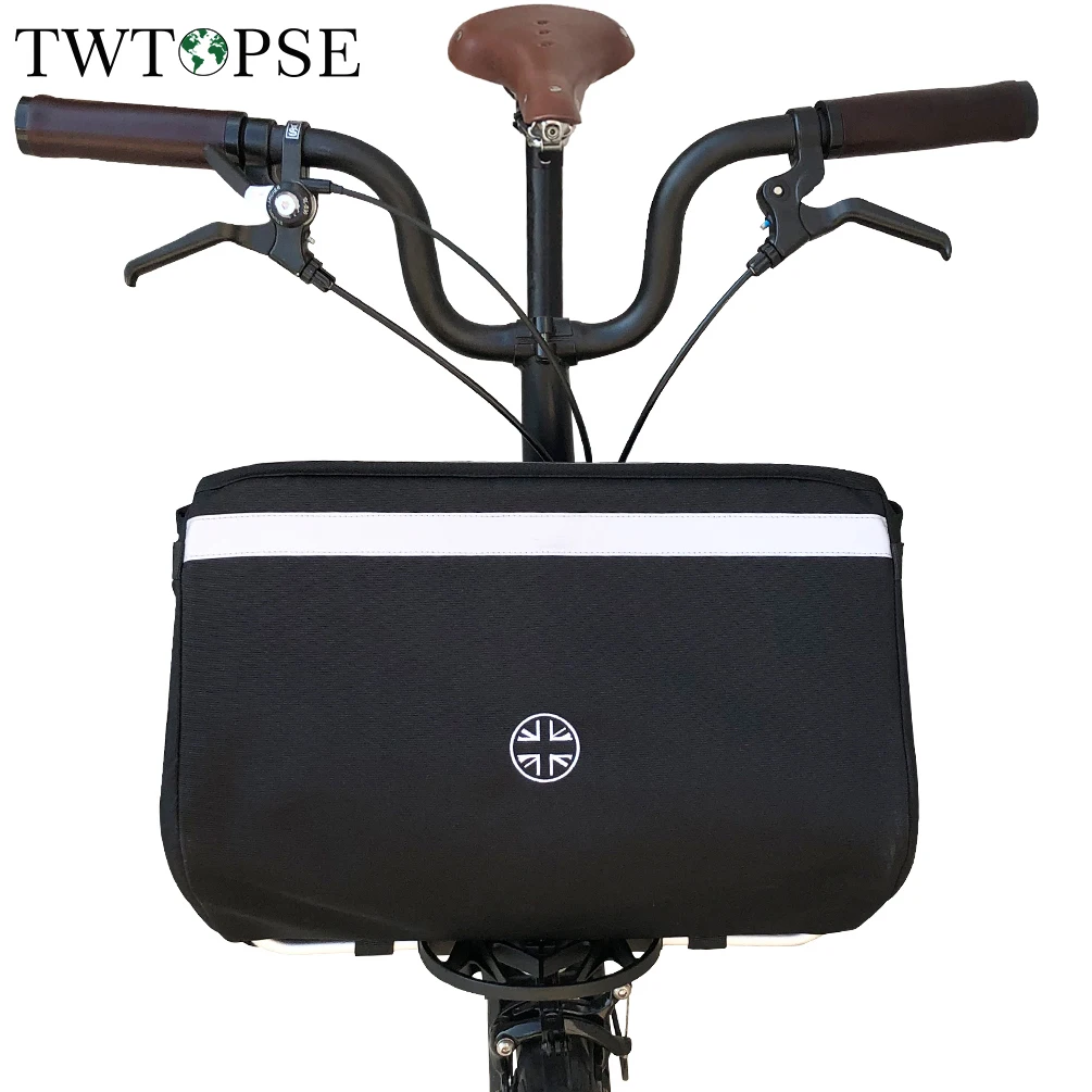 Twtopse British Flag Bicycle Large Basket Bag For Brompton Folding Bike Bag With Rain Cover