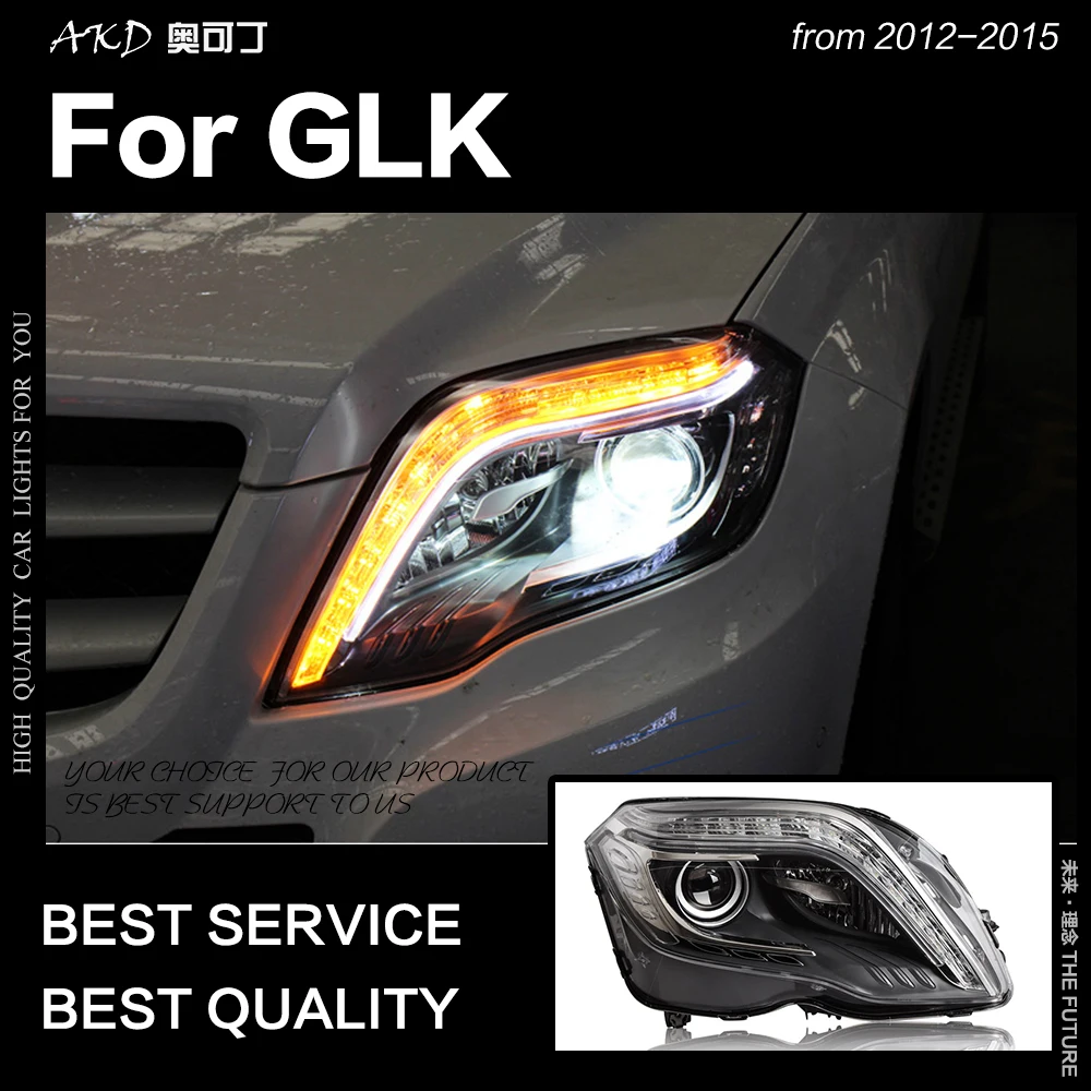 

Car Styling Head Lamp for GLK300 Headlights 2012-2015 X204 GLK260 LED Headlight DRL Dynamic Signal Hid Bi Xenon Auto Accessories
