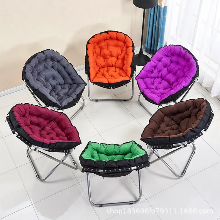 

Moon Chair Fabric Casual Beanbag Foldable Rotating Creative Small Apartment Bedroom Children Adult Sofa Chair