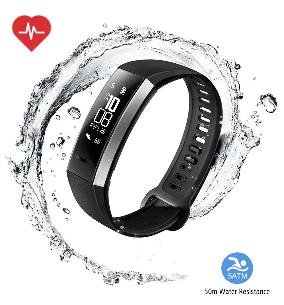 Huawei Band 2 глобальная версия все-в-одном трекер активности умный фитнес-браслет многоспортивный режим пульса 5ATM водонепроницаемый