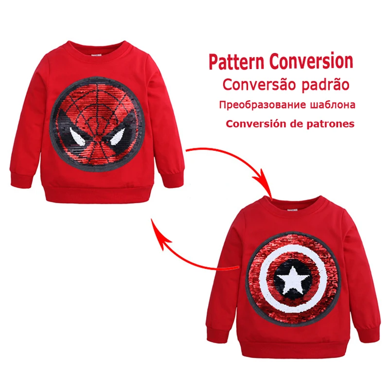 

Boys Clothes Summer Cotton T-Shirt Kids Clothes Magic Discoloration Spiderman T-Shirt Long Sleeve Tops For Baby Children Clothes