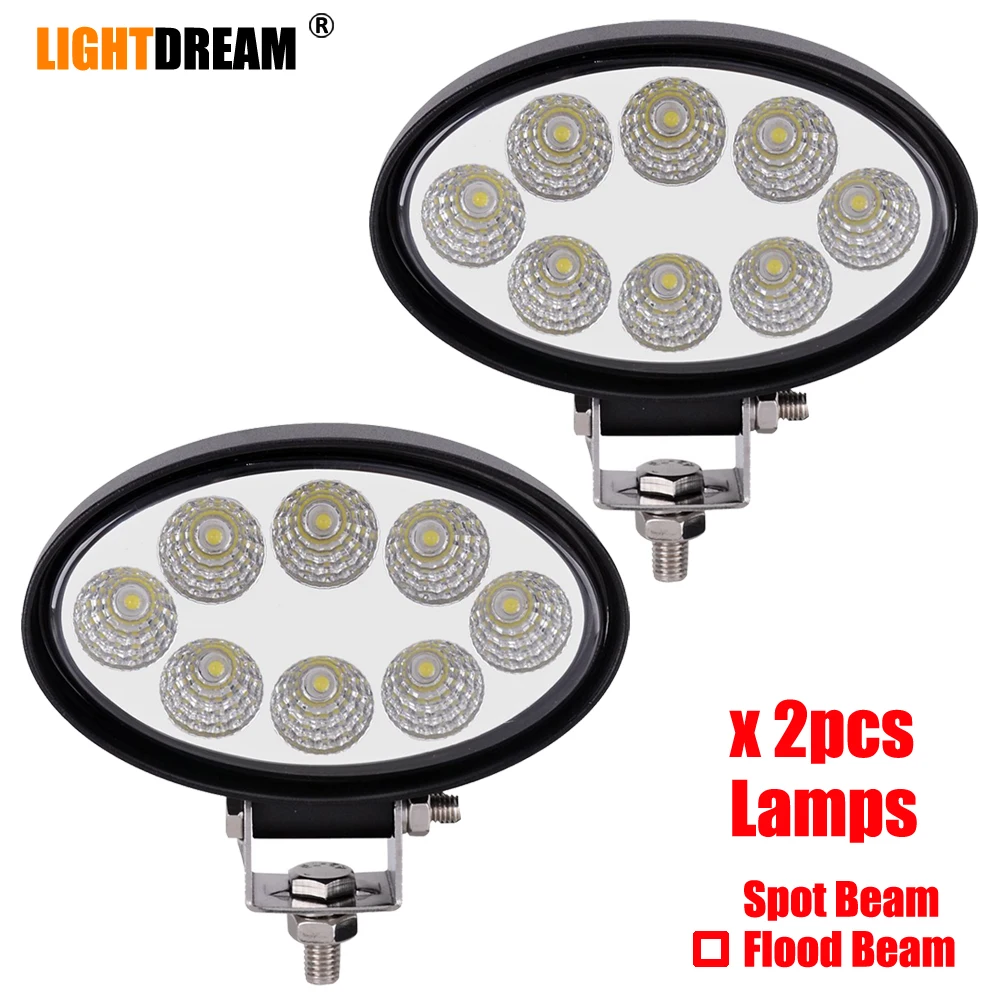 Овальные светодиодный ные лампы LightDream 5 дюйма 24 Вт 2000 лм IP67 для внедорожников