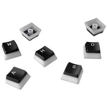 

Double Lens Backlit PBT Pudding Keycap Set, Suitable for Conventional 104 Keyboard