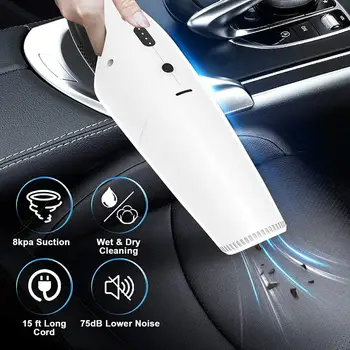 

120W 12V Handheld Wet/Dry Dual-use Strong Suction Car Cleaning Plastic Vacuum Cleaner Leather & Upholstery Cleaner for car