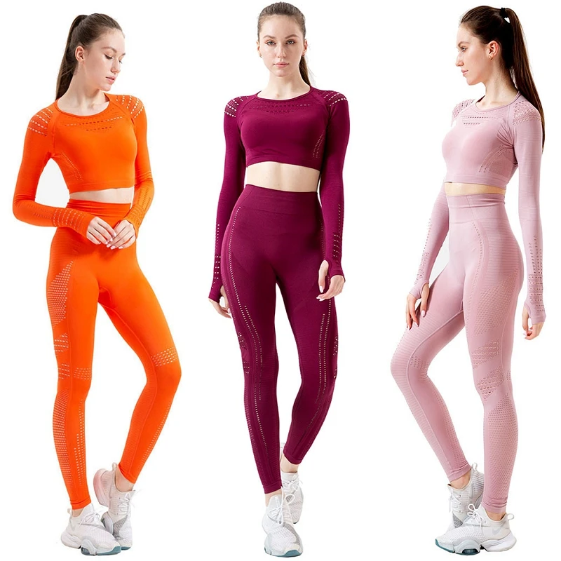 Женский набор для занятий йогой и тренажерным залом одежда тренировок
