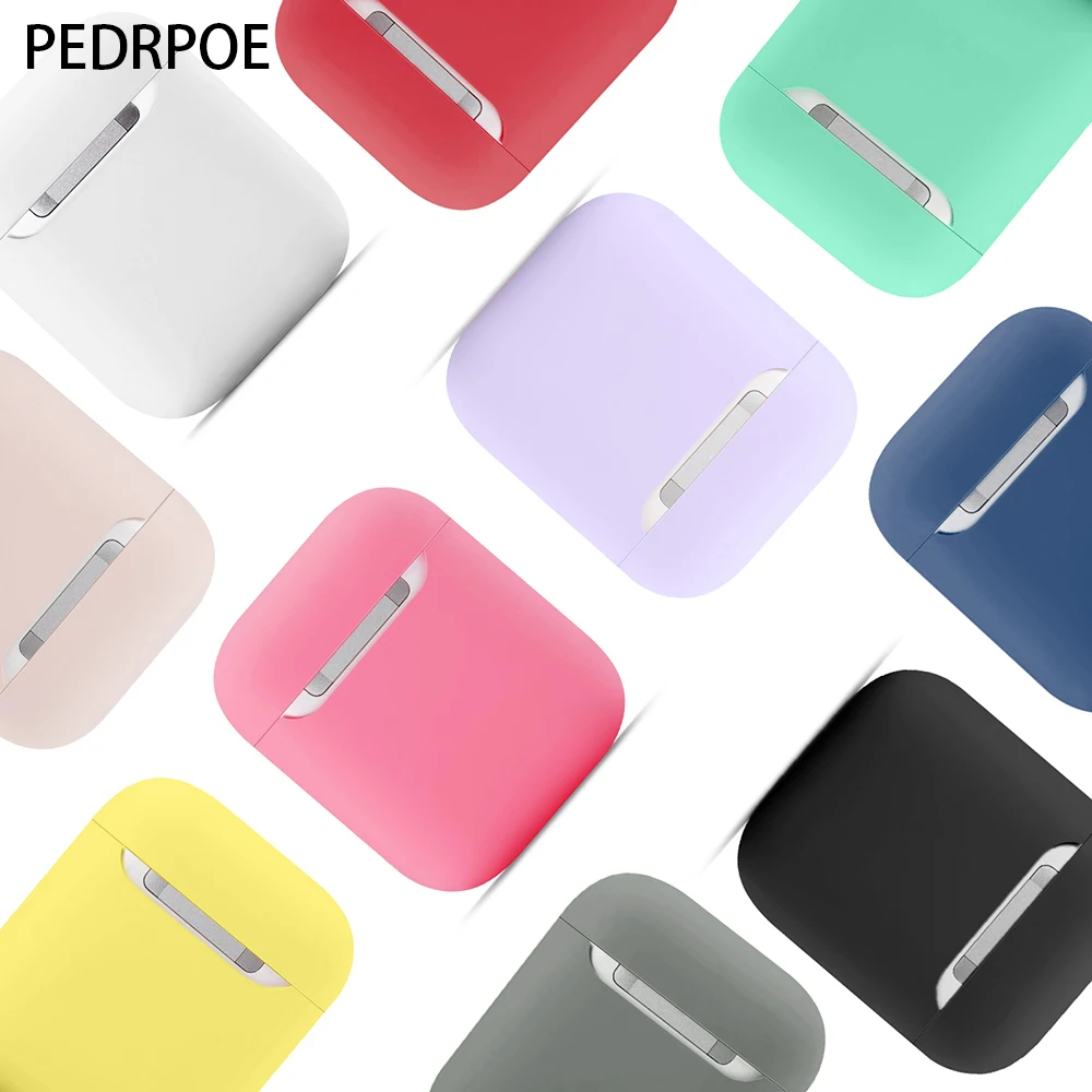Тонкий силиконовый чехол для наушников Apple Airpods AirPods беспроводной зарядки