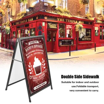 

Double Side Sidewalk A Frame Sign Massage Board Holder Poster Stand Display Street Sign Holder