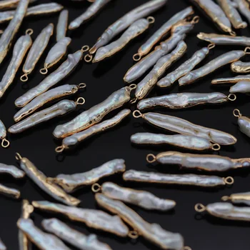 

Natural Freshwater Pearl Pendant Needle Shape Charm for Jewelry Making DIY Earrings Bracelet Necklace Accessories 7x22-8x35mm