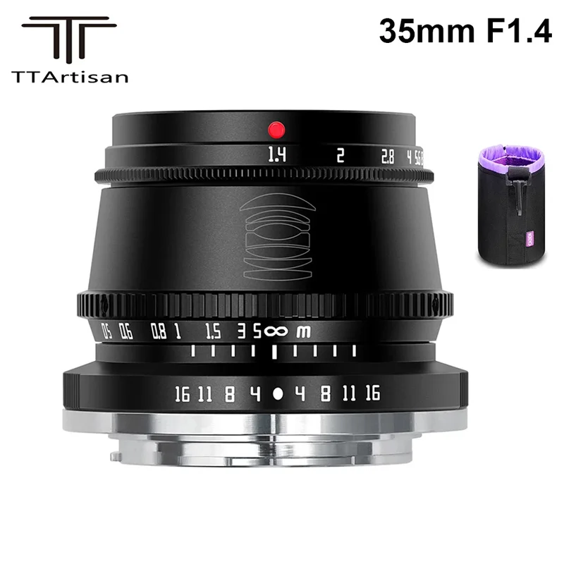 TTArtisan 35mm F1.4 APS-C Manual Focus Lens for Sony E Mount / Fuji M4/3 /Nikon Z Cameras A9 A7III A6600 A6400 X-T4 X-T3 | Электроника