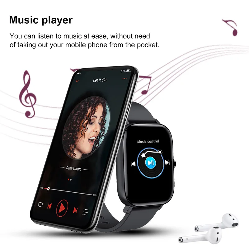 US $21.99 LIGE Smart Watch Phone Full Touch Screen Sport Fitness Watch IP67 Waterproof Bluetooth Connection For Android ios smartwatch Men